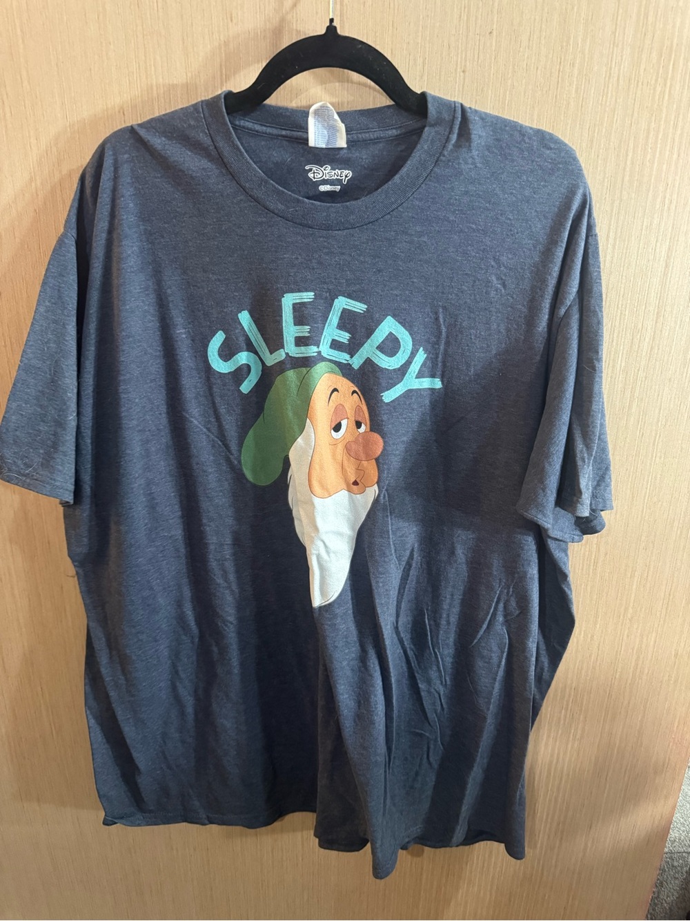 Men’s Disney Snow White Sleepy Graphic Tee - Charcoal Gray Size 3XL